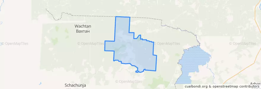 Mapa de ubicacion de городское поселение Пижма.