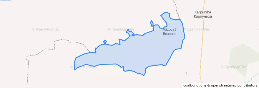 Mapa de ubicacion de Вязовский сельсовет.