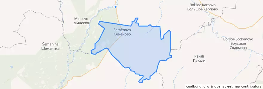 Mapa de ubicacion de Семёновский сельсовет.