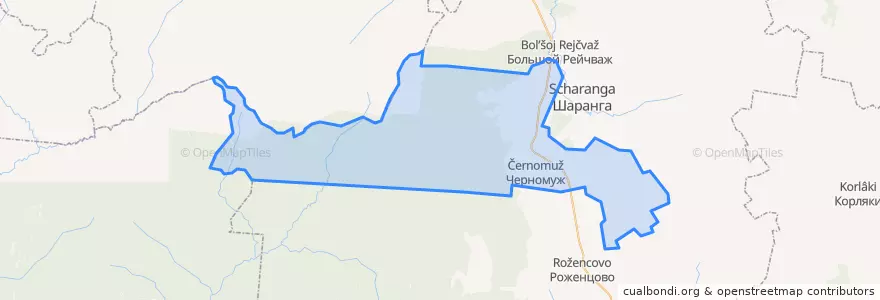 Mapa de ubicacion de Черномужский сельсовет.