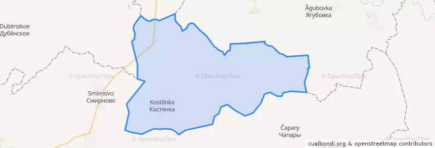 Mapa de ubicacion de Костянский сельсовет.