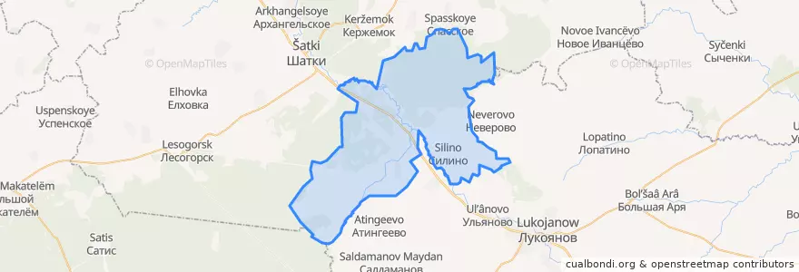 Mapa de ubicacion de Силинский сельсовет.
