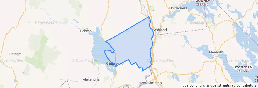 Mapa de ubicacion de Bridgewater.