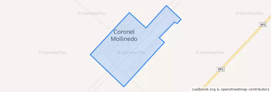 Mapa de ubicacion de Coronel Mollinedo.