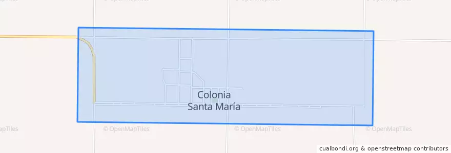 Mapa de ubicacion de Colonia Santa María.