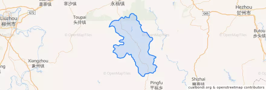 Mapa de ubicacion de Mengshan County.