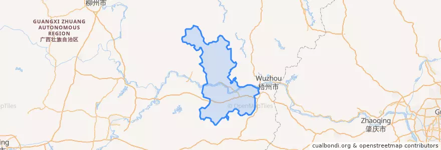 Mapa de ubicacion de 藤县 / Teng.