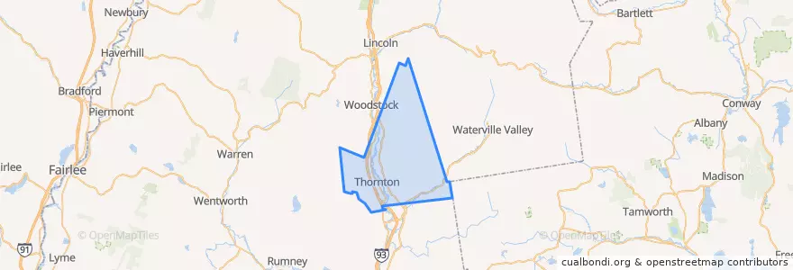 Mapa de ubicacion de Thornton.