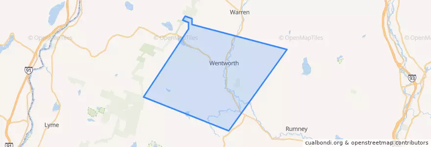 Mapa de ubicacion de Wentworth.