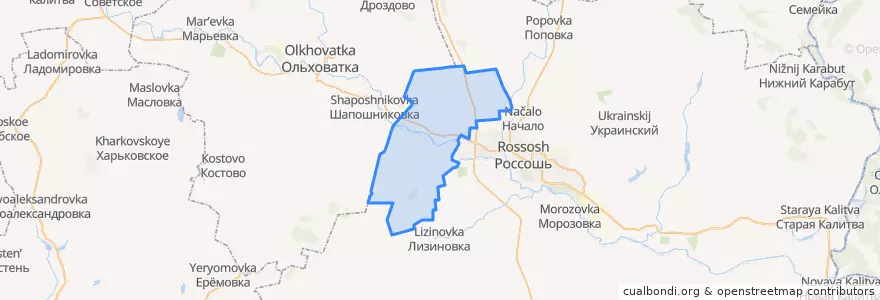 Mapa de ubicacion de Архиповское сельское поселение.