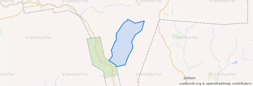 Mapa de ubicacion de Cutt's Grant.