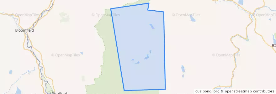 Mapa de ubicacion de Odell.