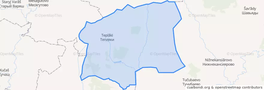 Mapa de ubicacion de Тепляковский сельсовет.