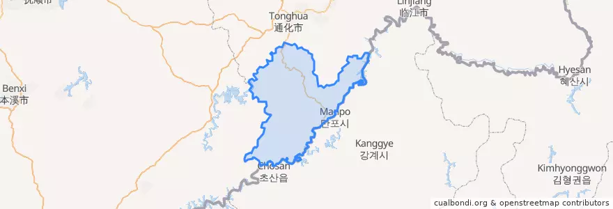 Mapa de ubicacion de 集安市.