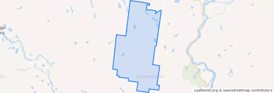Mapa de ubicacion de Самодедское сельское поселение.