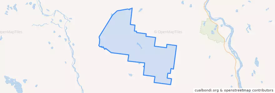 Mapa de ubicacion de Обозерское городское поселение.