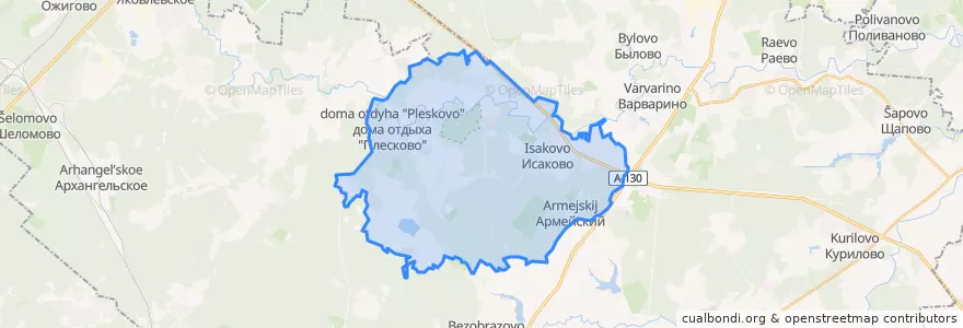 Mapa de ubicacion de поселение Михайлово-Ярцевское.