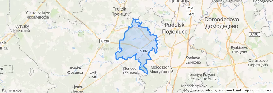 Mapa de ubicacion de поселение Щаповское.