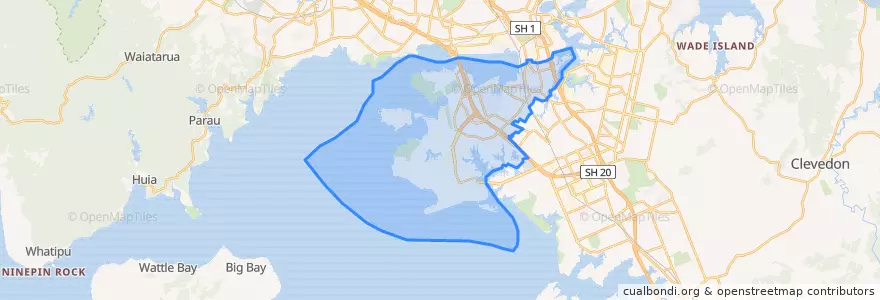 Mapa de ubicacion de Māngere-Ōtāhuhu.