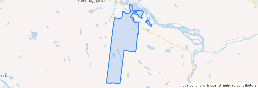 Mapa de ubicacion de Лисестровское сельское поселение.