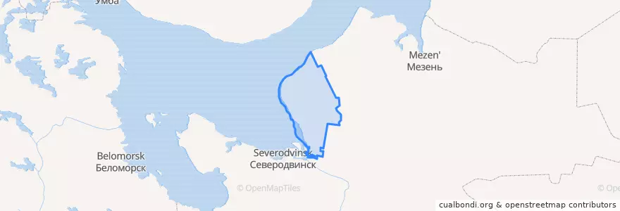 Mapa de ubicacion de Талажское сельское поселение.