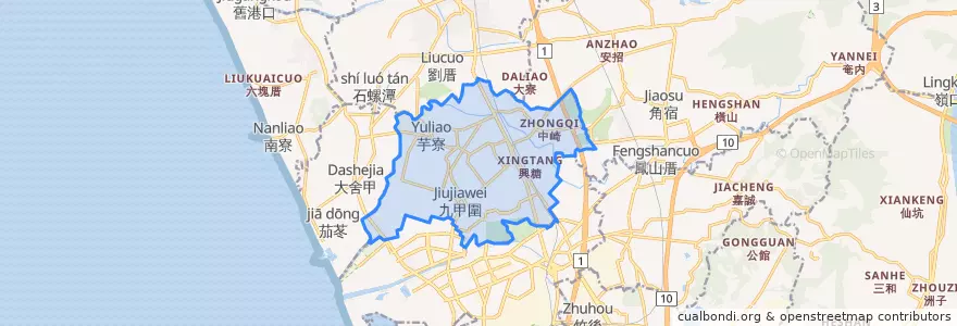 Mapa de ubicacion de Distretto di Qiaotou.