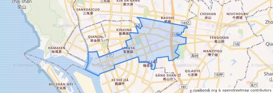 Mapa de ubicacion de District de Lingya.