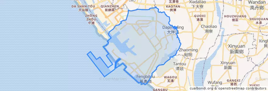 Mapa de ubicacion de 샤오강구.