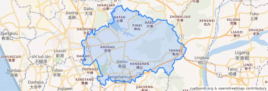 Mapa de ubicacion de 燕巢區.