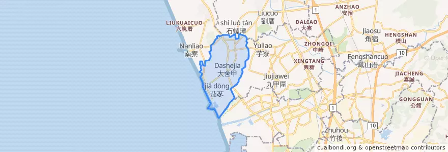 Mapa de ubicacion de 梓官区.