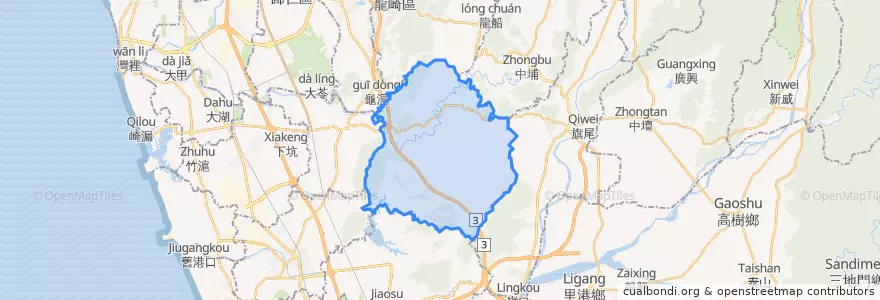 Mapa de ubicacion de 田寮區.