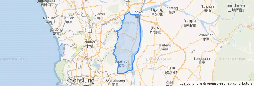 Mapa de ubicacion de 大樹区.