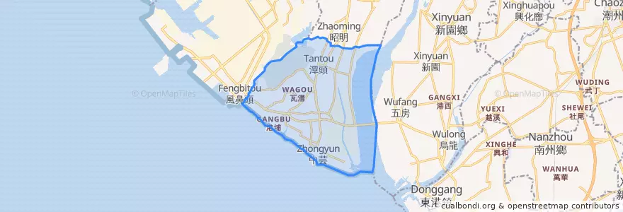 Mapa de ubicacion de 林園区.
