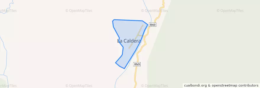 Mapa de ubicacion de La Caldera.