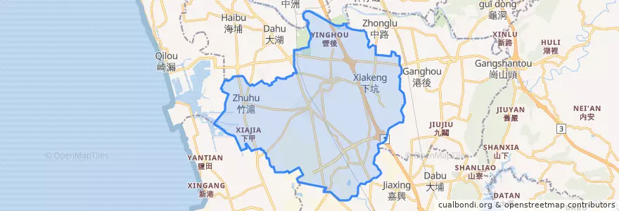 Mapa de ubicacion de 路竹区.