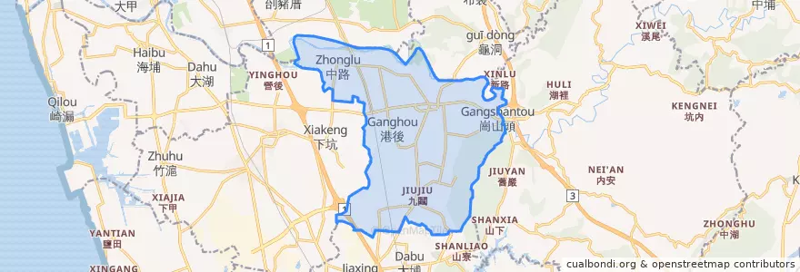 Mapa de ubicacion de 아롄구.