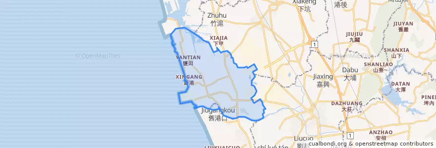Mapa de ubicacion de 永安區.