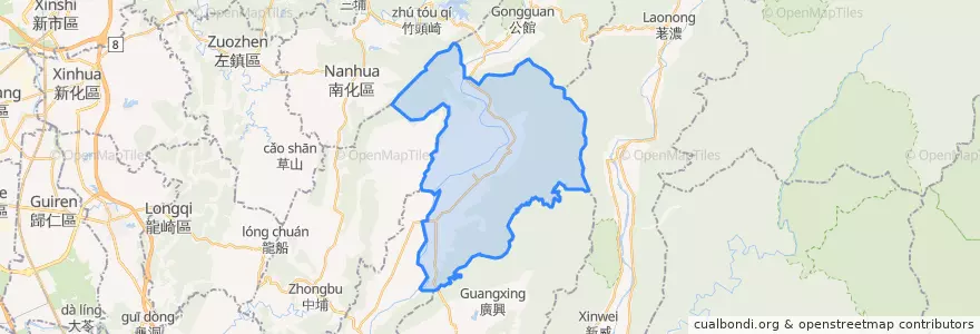 Mapa de ubicacion de Shanlin District.