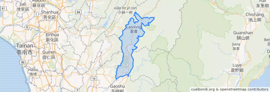 Mapa de ubicacion de 六亀区.
