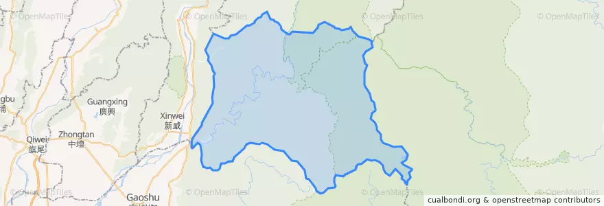Mapa de ubicacion de Maolin District.