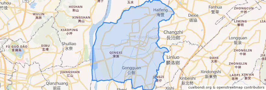 Mapa de ubicacion de 屏東市.