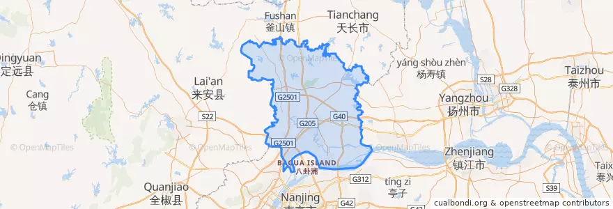 Mapa de ubicacion de 六合区.