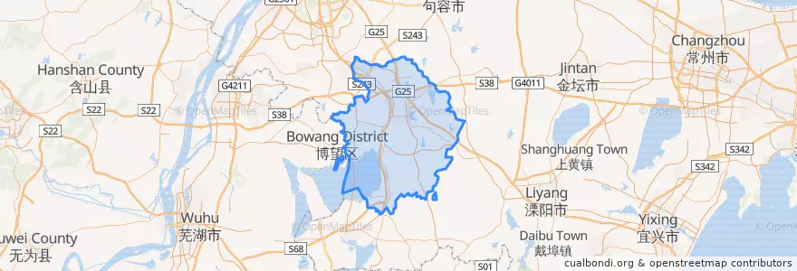 Mapa de ubicacion de 溧水区.