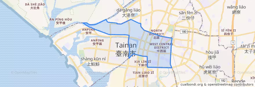 Mapa de ubicacion de Zhongxi District.