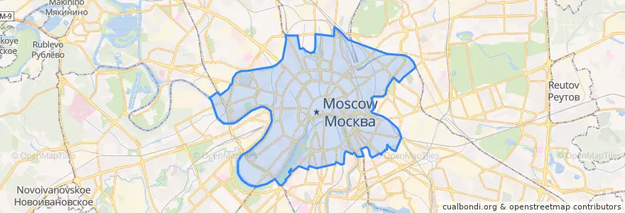 Mapa de ubicacion de Центральный административный округ.