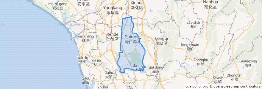 Mapa de ubicacion de District de Guiren.