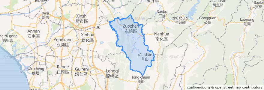 Mapa de ubicacion de Zuozhen District.