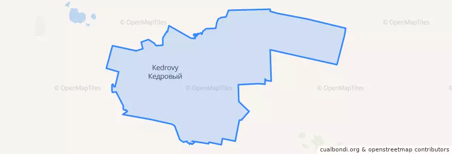 Mapa de ubicacion de городской округ Кедровый.