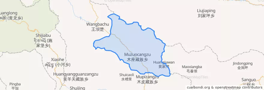 Mapa de ubicacion de Muzuo.