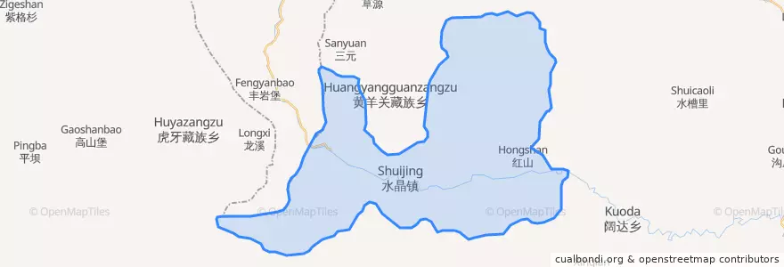 Mapa de ubicacion de 水晶镇.